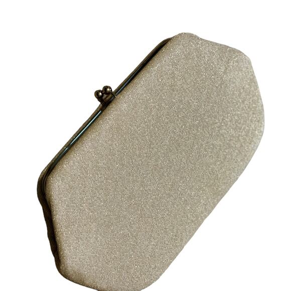 Vintage 1960's One Snap Gold Lurex Clutch Theatre Purse Bag - Picture 6 of 10